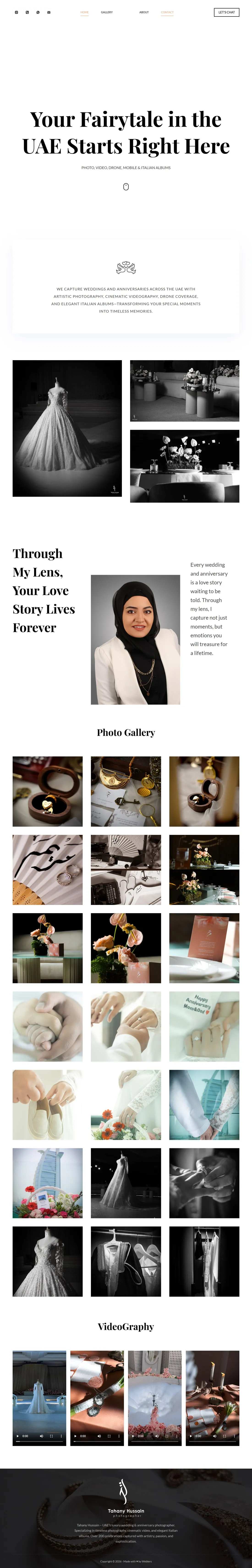 Tahany Hussain Photography — website